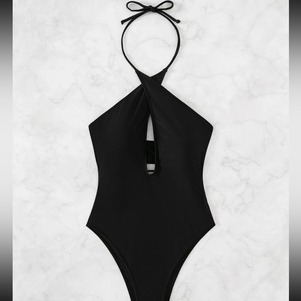 One piece cut out swim suit